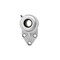 Ami Bearings SINGLE ROW BALL BEARING - 3/4in ZINC NARROW SET SCREW BLACK 3-BOLT FLANGE OPN COV BS BFBL4-12MZ2CB - alternate 1